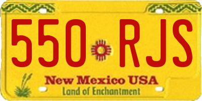 NM license plate 550RJS