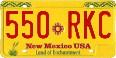 NM license plate 550RKC