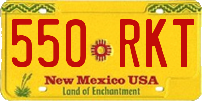 NM license plate 550RKT