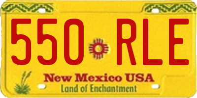 NM license plate 550RLE