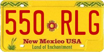 NM license plate 550RLG