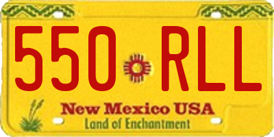 NM license plate 550RLL