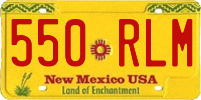 NM license plate 550RLM
