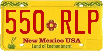 NM license plate 550RLP