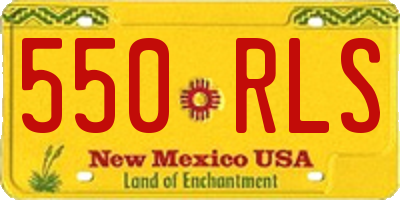 NM license plate 550RLS