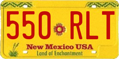 NM license plate 550RLT