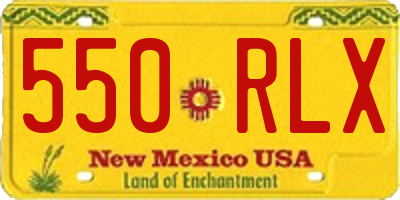 NM license plate 550RLX