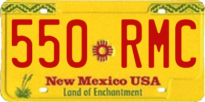 NM license plate 550RMC