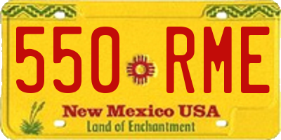 NM license plate 550RME