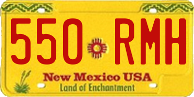 NM license plate 550RMH