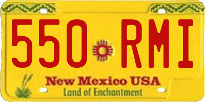 NM license plate 550RMI