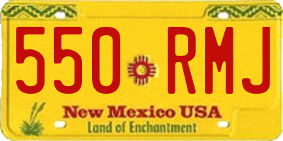 NM license plate 550RMJ
