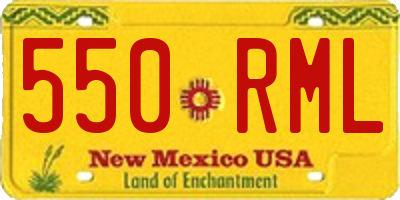 NM license plate 550RML