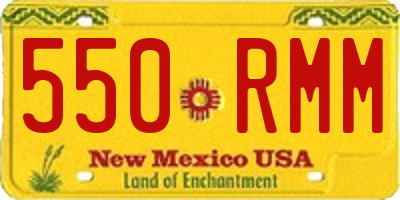 NM license plate 550RMM