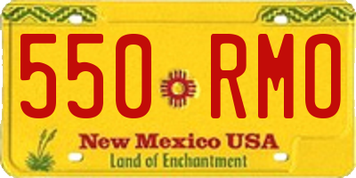 NM license plate 550RMO