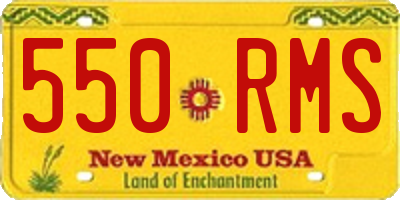 NM license plate 550RMS
