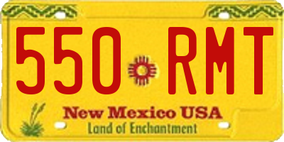 NM license plate 550RMT