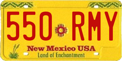 NM license plate 550RMY