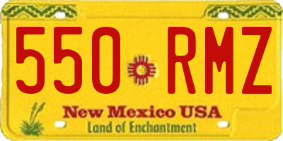 NM license plate 550RMZ