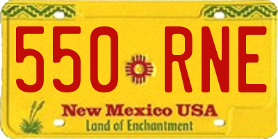 NM license plate 550RNE