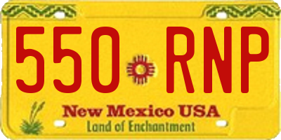 NM license plate 550RNP