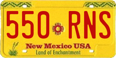 NM license plate 550RNS
