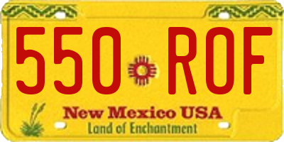 NM license plate 550ROF