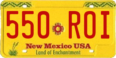 NM license plate 550ROI
