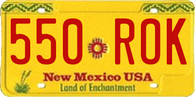 NM license plate 550ROK