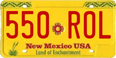 NM license plate 550ROL