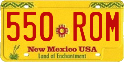 NM license plate 550ROM