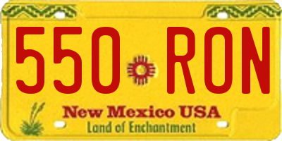 NM license plate 550RON