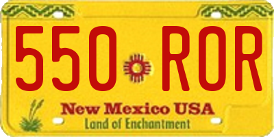 NM license plate 550ROR