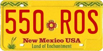 NM license plate 550ROS