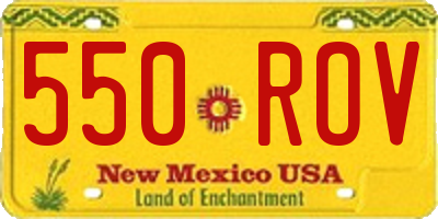 NM license plate 550ROV