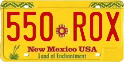 NM license plate 550ROX