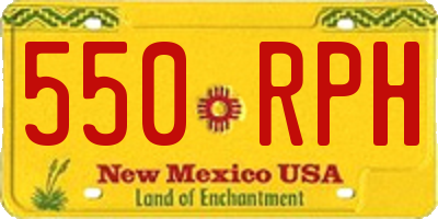NM license plate 550RPH