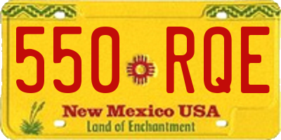 NM license plate 550RQE