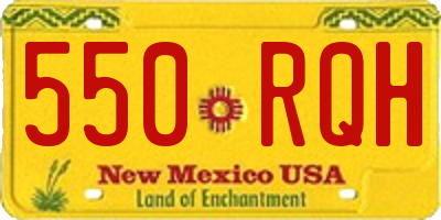 NM license plate 550RQH