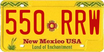 NM license plate 550RRW