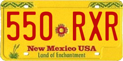 NM license plate 550RXR