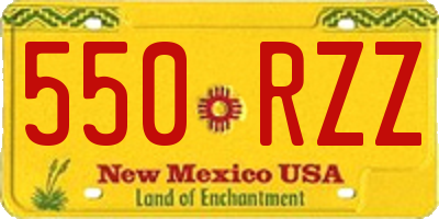 NM license plate 550RZZ