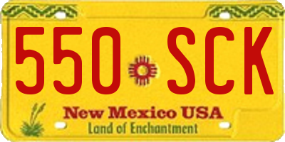 NM license plate 550SCK