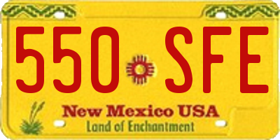 NM license plate 550SFE