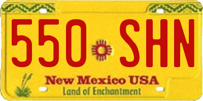 NM license plate 550SHN
