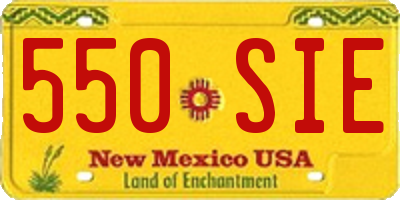 NM license plate 550SIE
