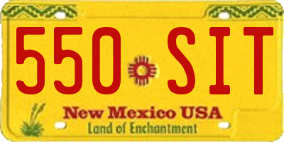 NM license plate 550SIT