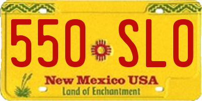 NM license plate 550SLO