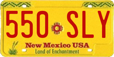 NM license plate 550SLY
