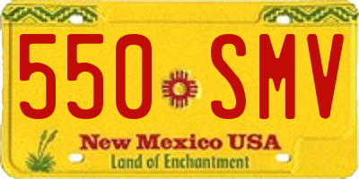 NM license plate 550SMV
